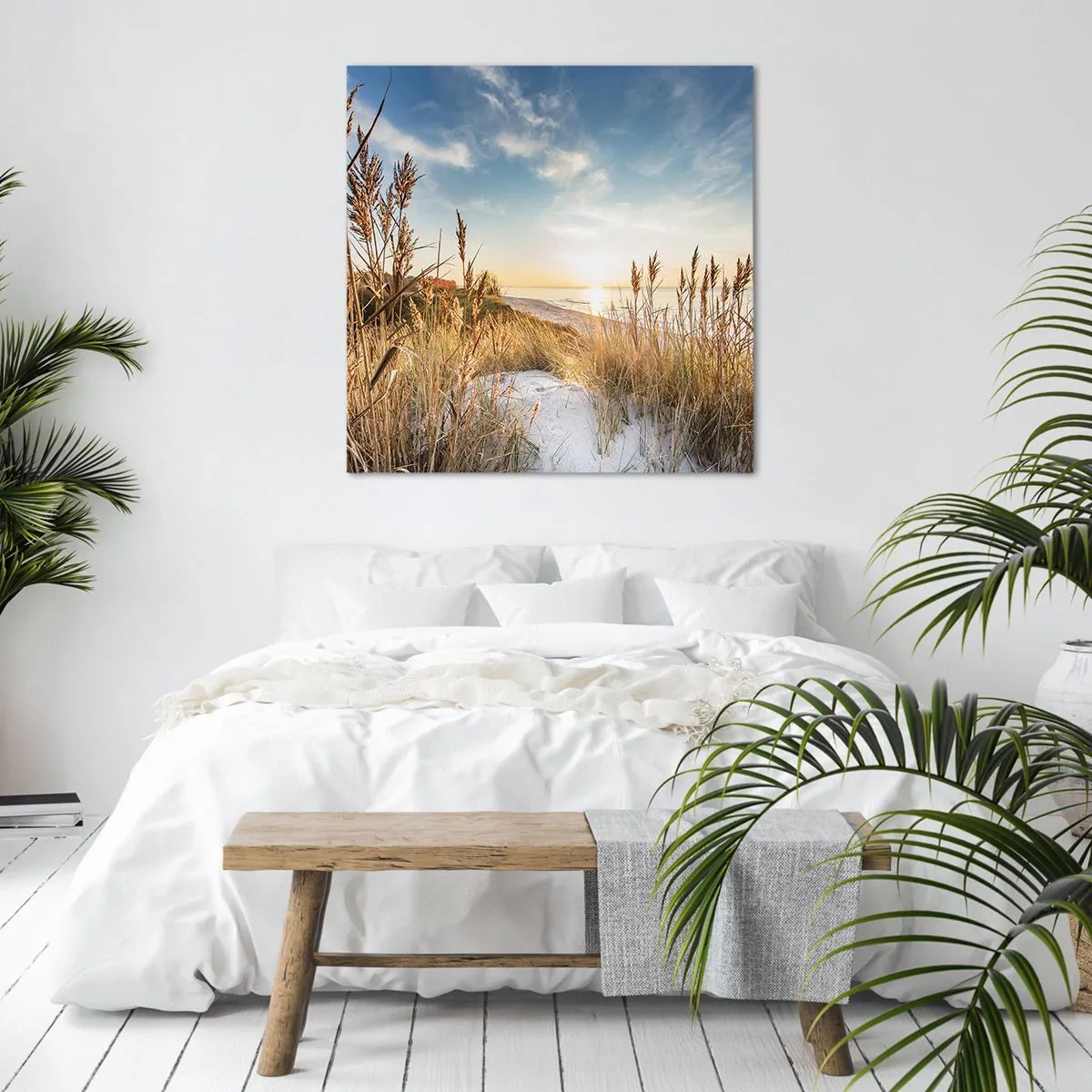 Schilderen op canvas - Noord strand - 50x50 cm