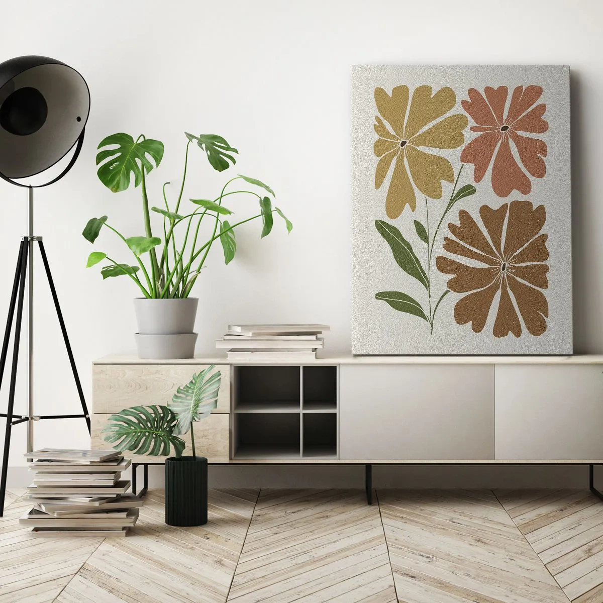 Schilderen op canvas - Natuur en geometrie - 70x100 cm