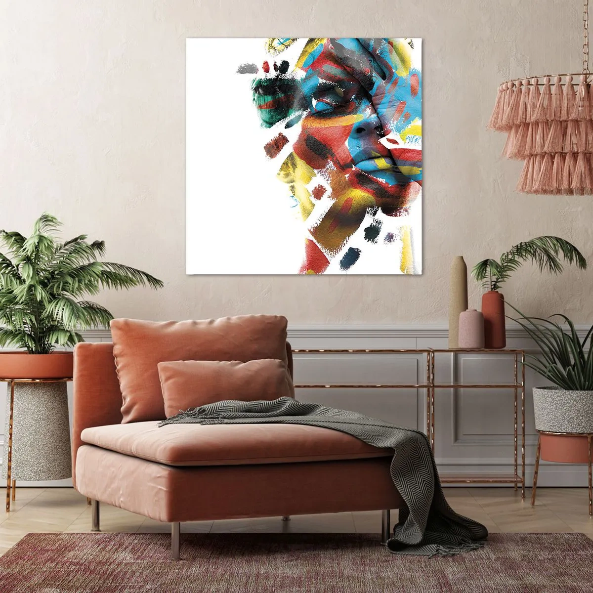 Schilderen op canvas - Een kleurrijke persoonlijkheid - 50x50 cm