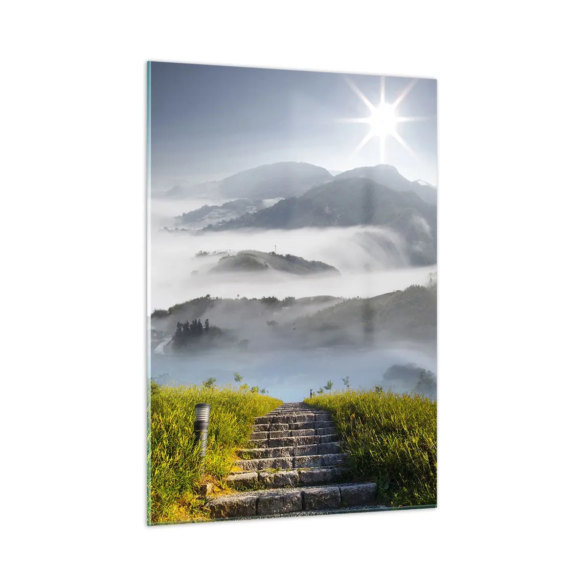 Schilderen op glas - Nog steeds tot in de wolken - 50x70 cm
