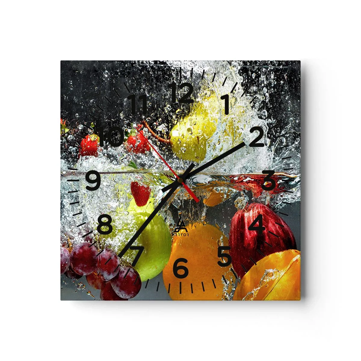 Wandklok - Klok - Fruit verfrissing - 30x30 cm