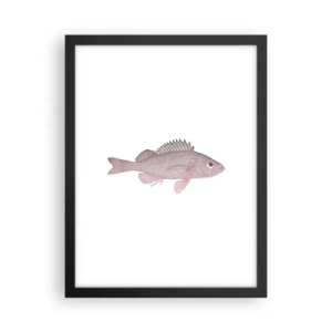 Poster in een zwarte lijst - Grote ogen vis - 30x40 cm