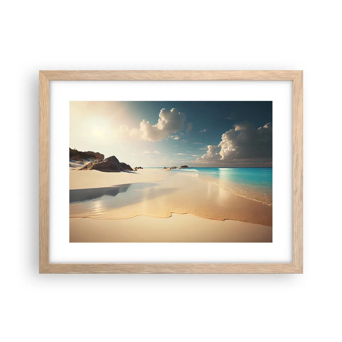 Een poster in een licht eiken lijst - Een droomdag - 40x30 cm