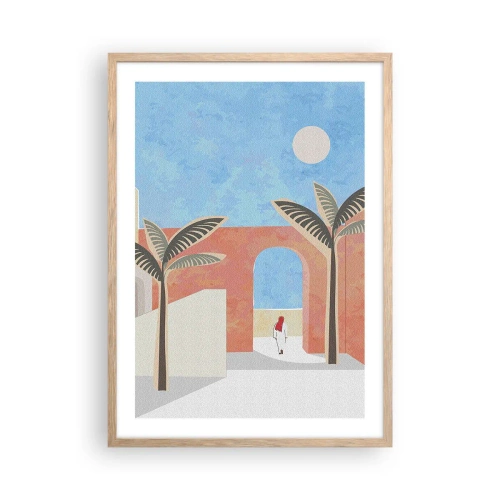 Een poster in een licht eiken lijst - Arabische dag - 50x70 cm