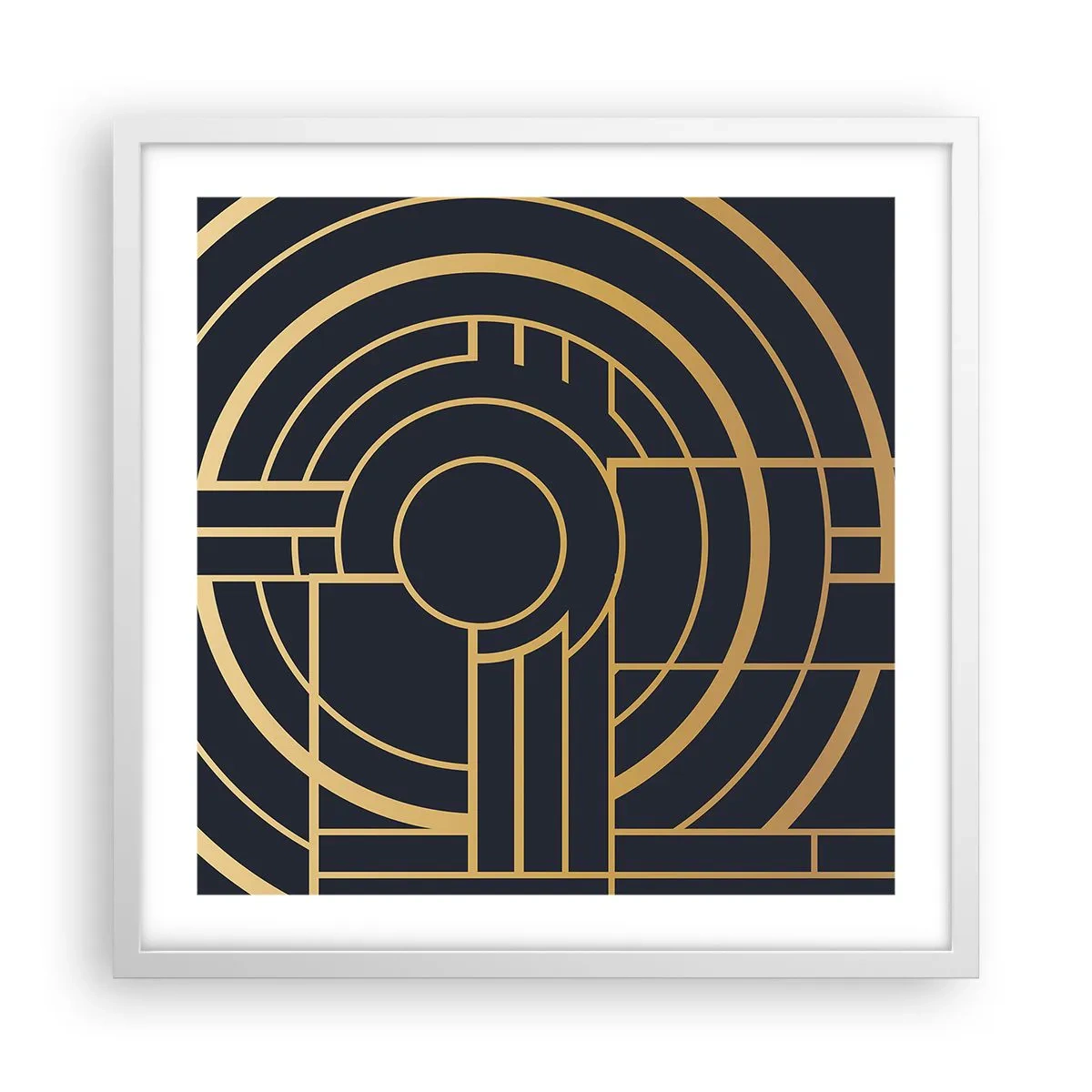 Poster in een witte lijst - Draaien van dingen - 50x50 cm