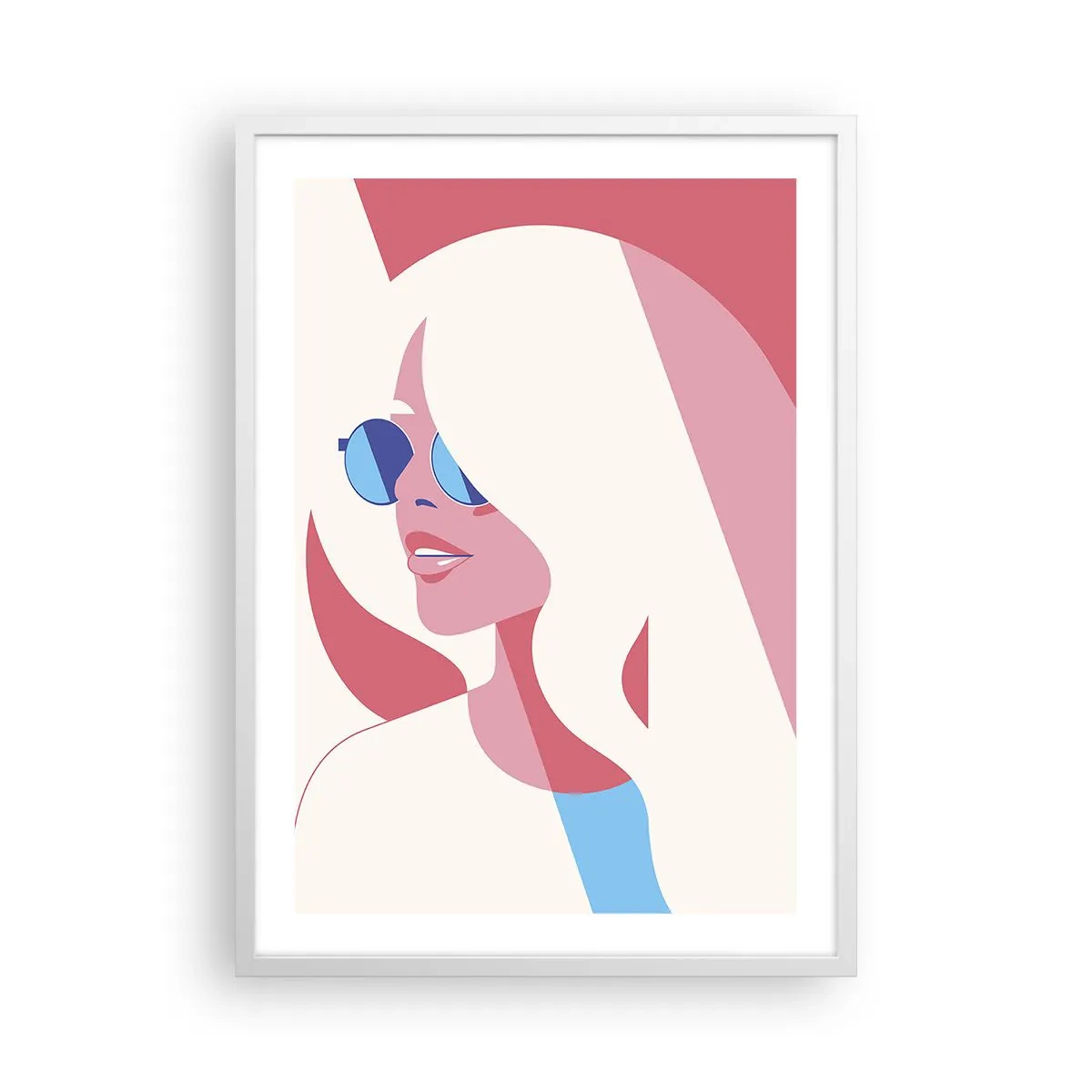 Poster in een witte lijst - Het was een blondine... - 50x70 cm