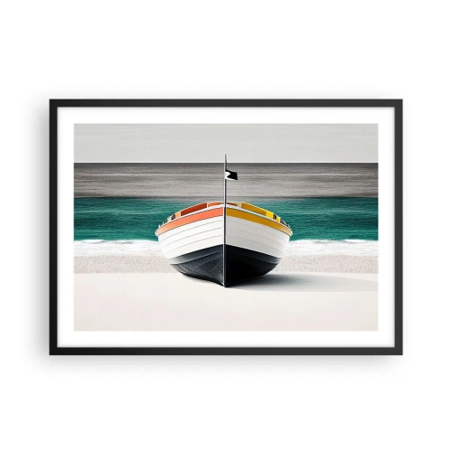 Poster in een zwarte lijst - Op zijn plaats - 70x50 cm