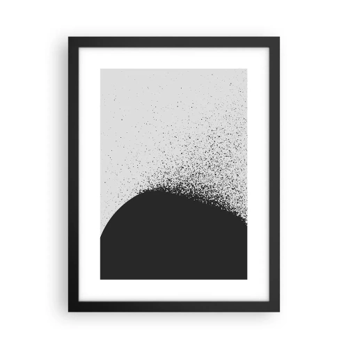 Poster in een zwarte lijst - Beweging van moleculen - 30x40 cm