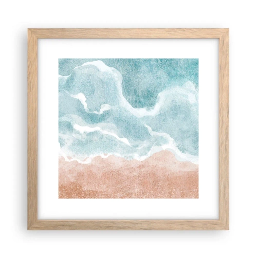 Een poster in een licht eiken lijst - Wolkenabstractie - 30x30 cm