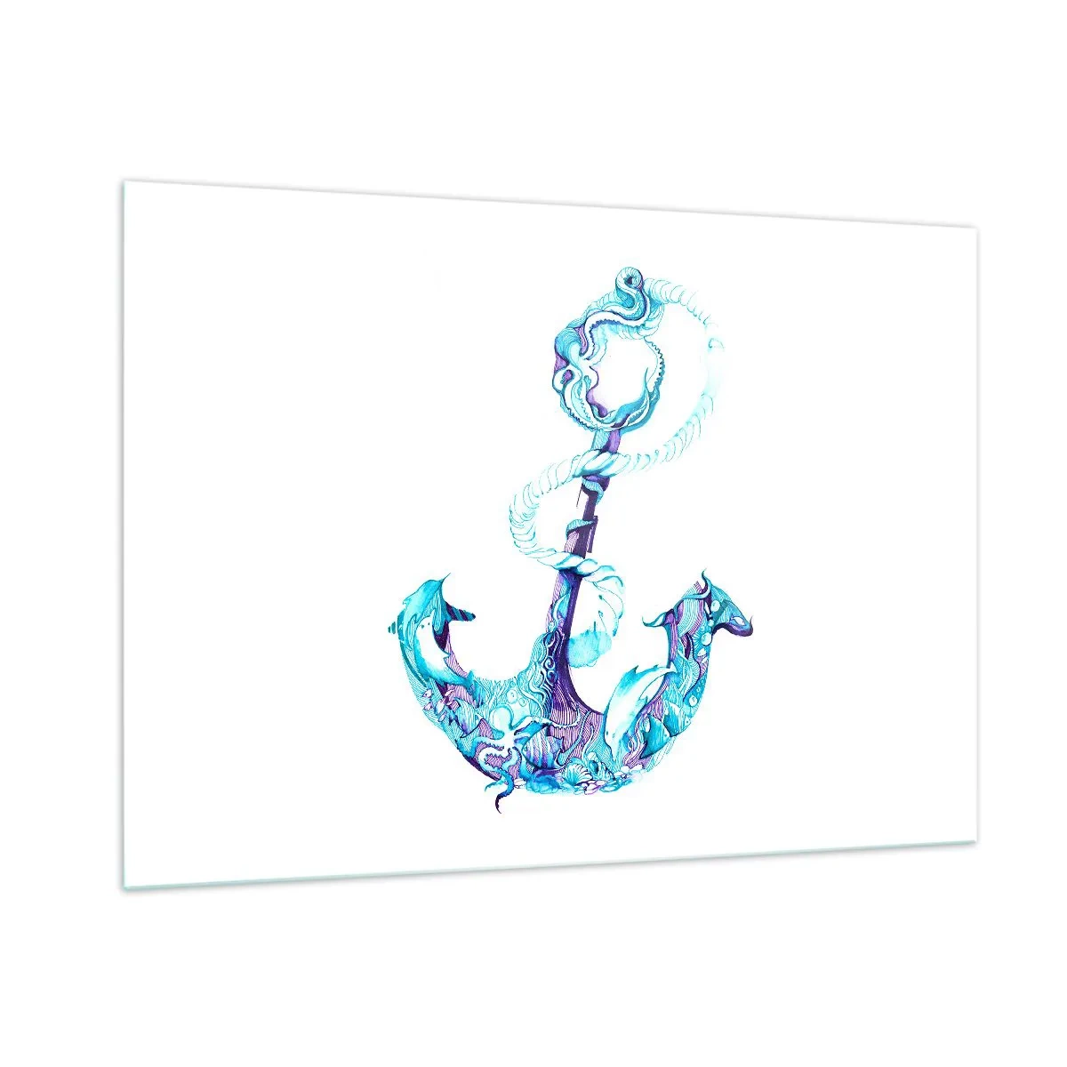 Schilderen op glas - De vertrouweling van de geheimen van de zee - 100x70 cm