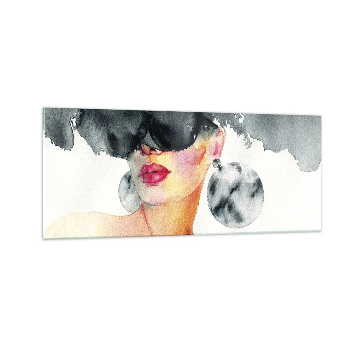 Schilderen op glas - Het geheim van elegantie - 100x40 cm