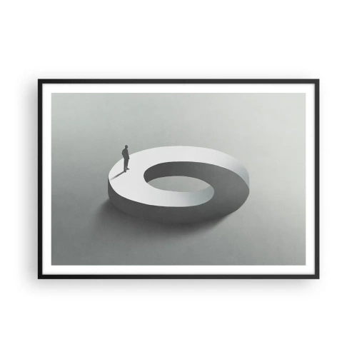 Poster in een zwarte lijst - En wees hier slim - 100x70 cm