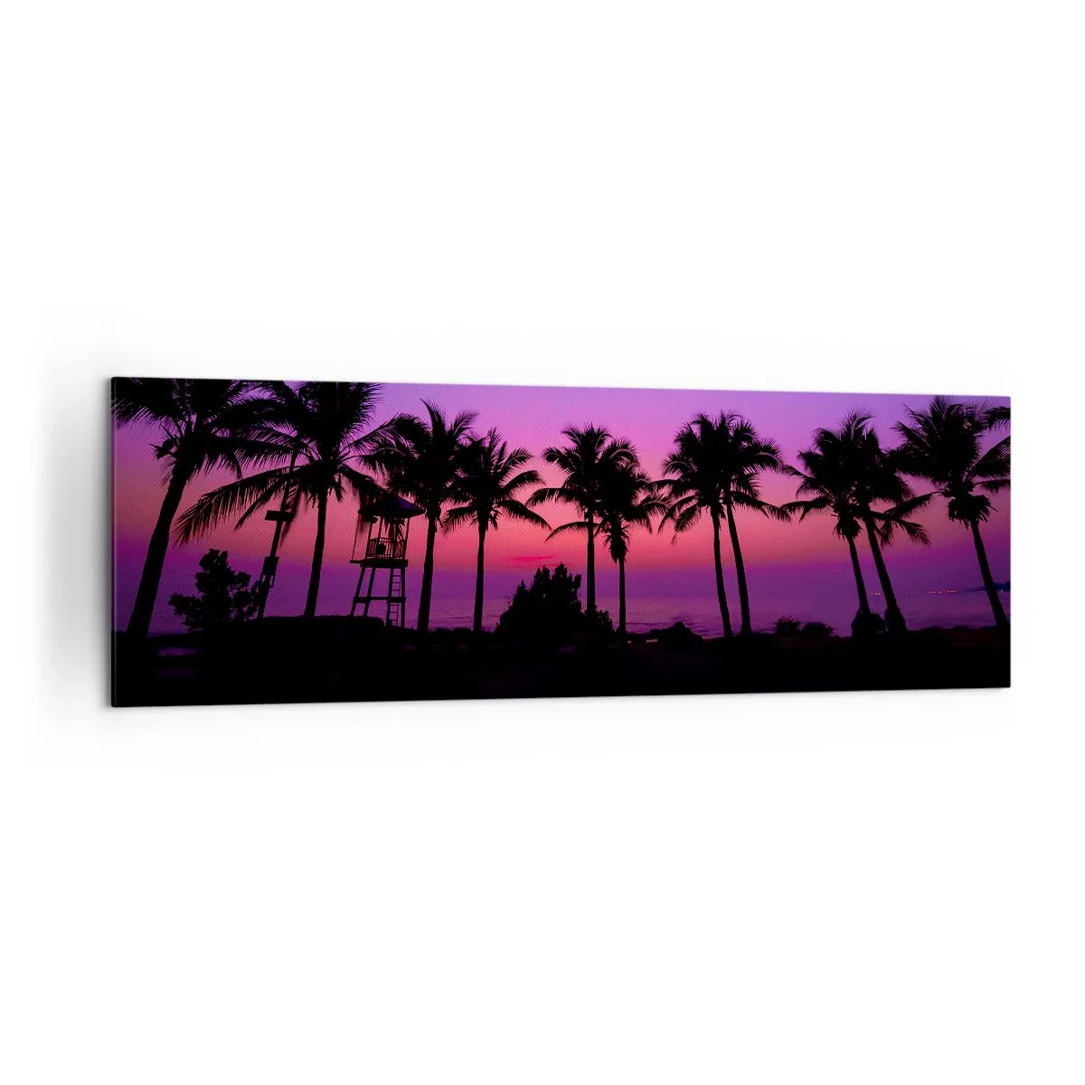 Schilderen op canvas - Avond onder de palmbomen - 160x50 cm