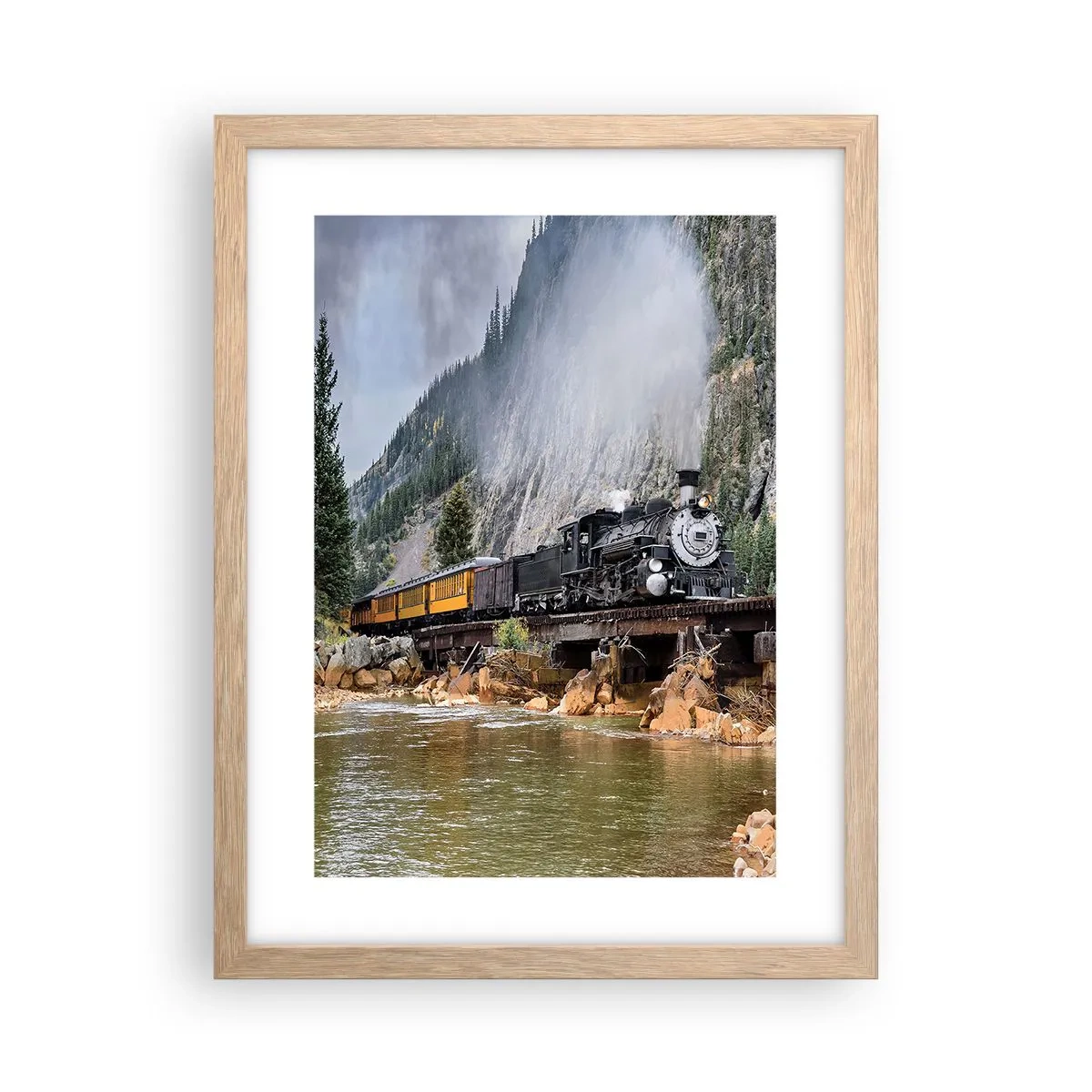 Een poster in een licht eiken lijst - Waar wil je naar toe? Waar naar toe? - 30x40 cm