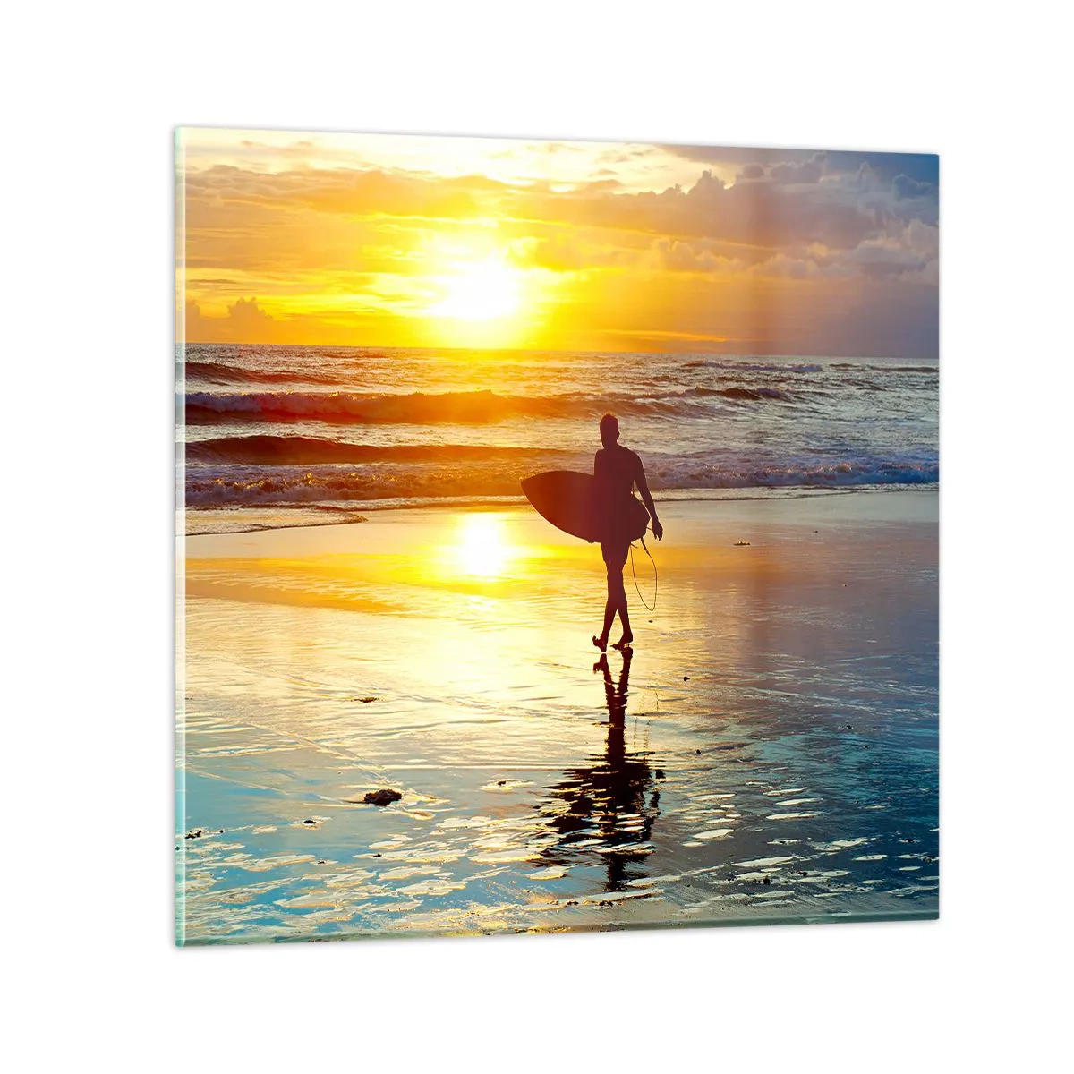 Schilderen op glas - De terugkeer van de krijger - 70x70 cm