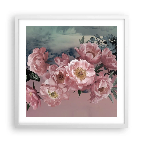 Poster in een witte lijst - Het hoogtepunt van de romantiek - 50x50 cm