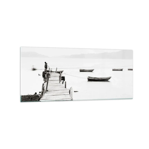 Schilderen op glas - Stil en schoon boven het water - 120x50 cm