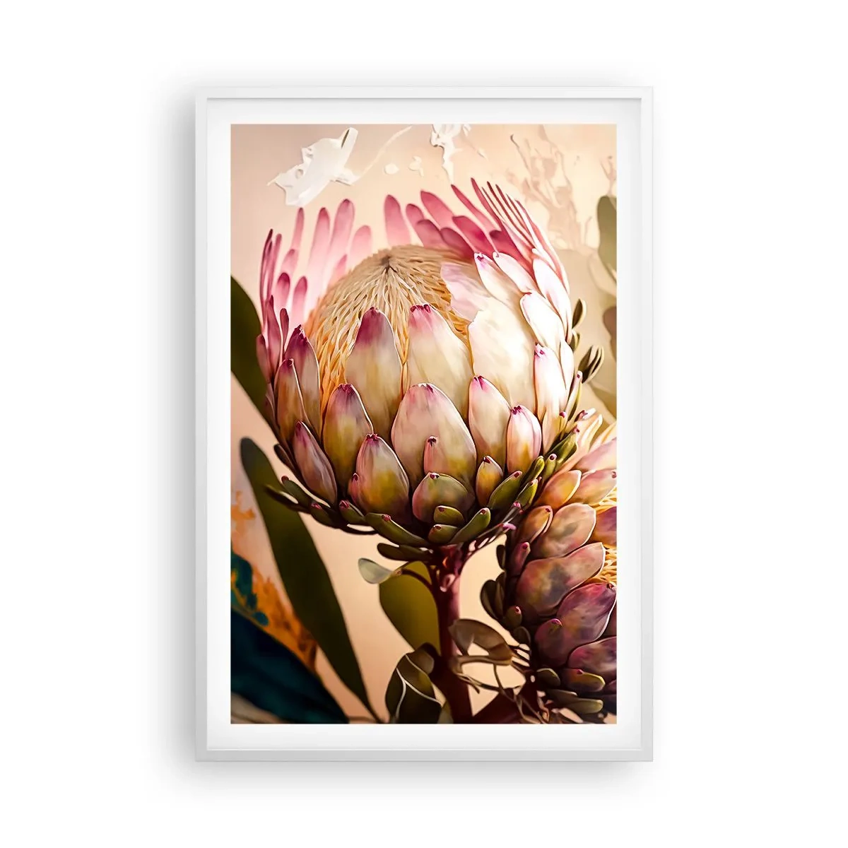 Poster in een witte lijst - Teeder omarmd - 61x91 cm