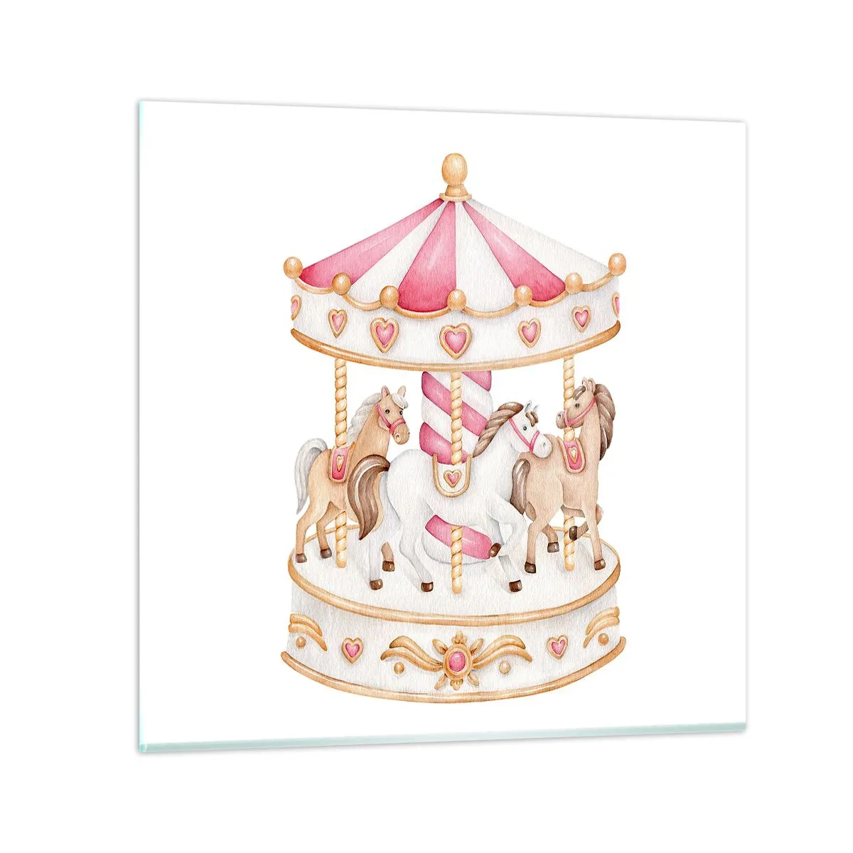 Schilderen op glas - De zoete kinderwereld - 40x40 cm