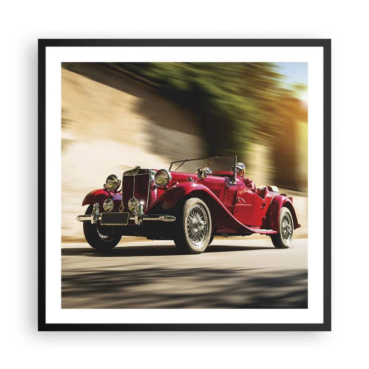 Poster in een zwarte lijst - Mooier dan Nike van Samothrace - 60x60 cm