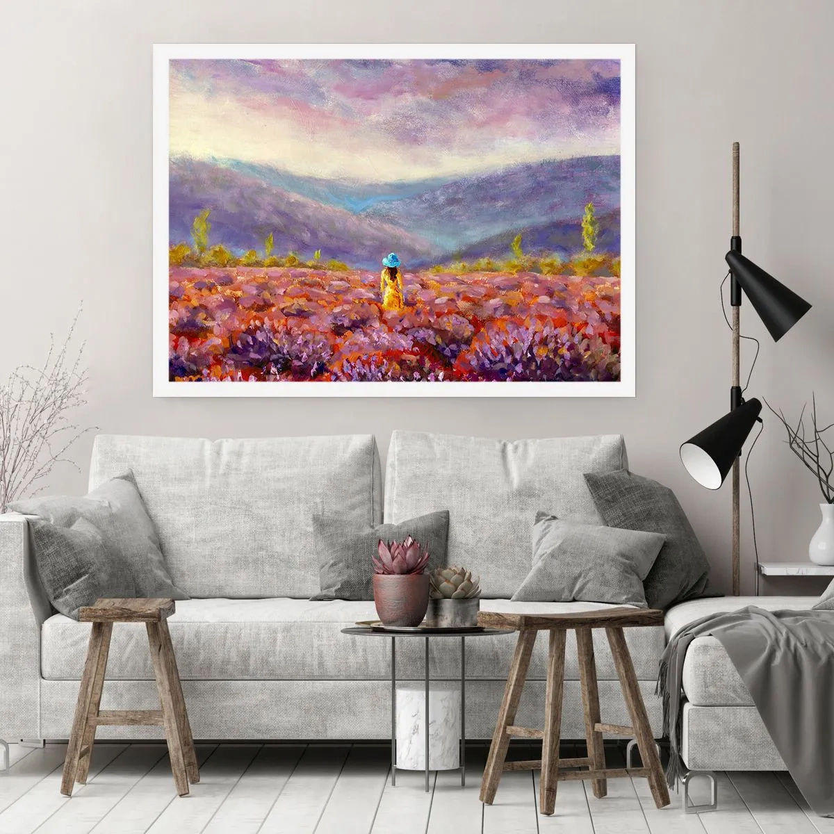 Poster - In een lavendelwereld - 100x70 cm