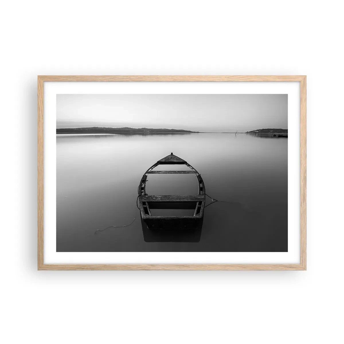 Een poster in een licht eiken lijst - Verlangen en melancholie - 70x50 cm
