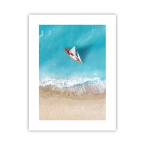 Poster - Op de grens van blauw en goud - 30x40 cm