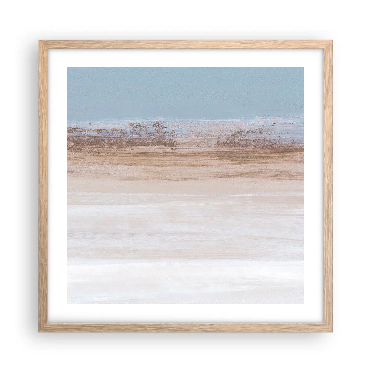 Een poster in een licht eiken lijst - Dubbelzinnig landschap - 50x50 cm