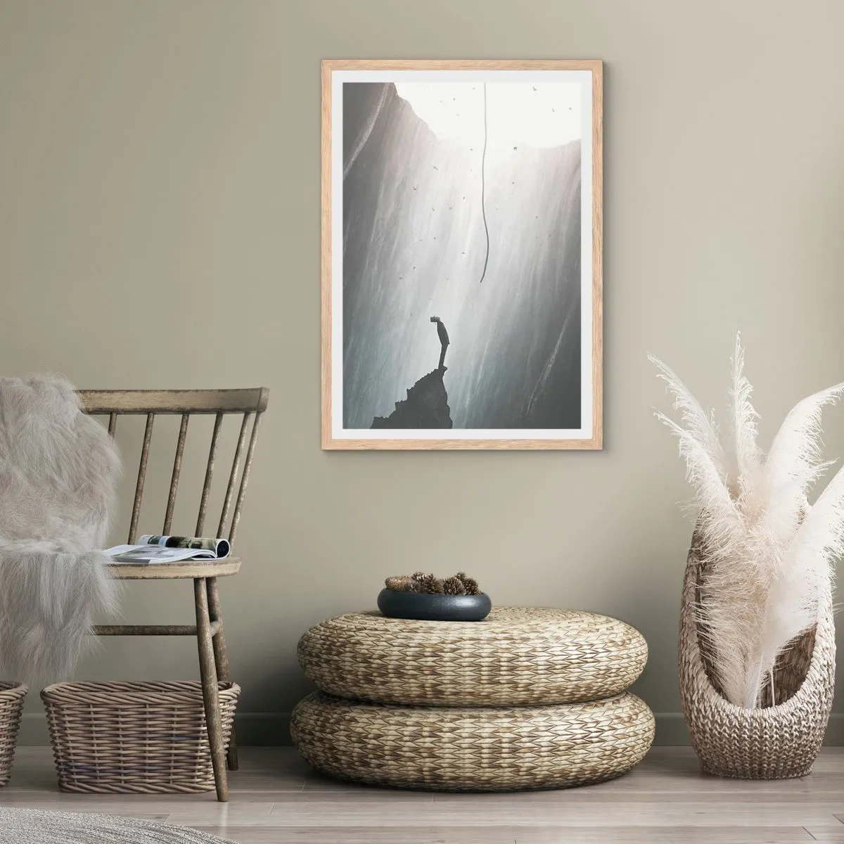 Een poster in een licht eiken lijst - Er is altijd een uitweg - 30x40 cm