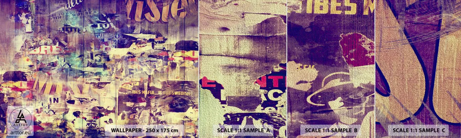 Fotobehang Monster Premium Sand - En dat is alles wat er zal blijven - Graffiti, Muurschildering, Grafisch - 100x30 cm