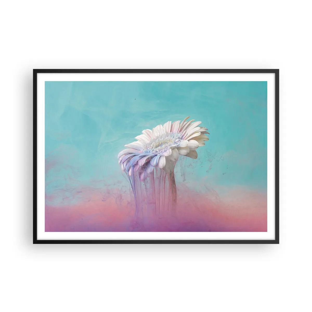 Poster in een zwarte lijst - De bloemenonderwereld - 100x70 cm