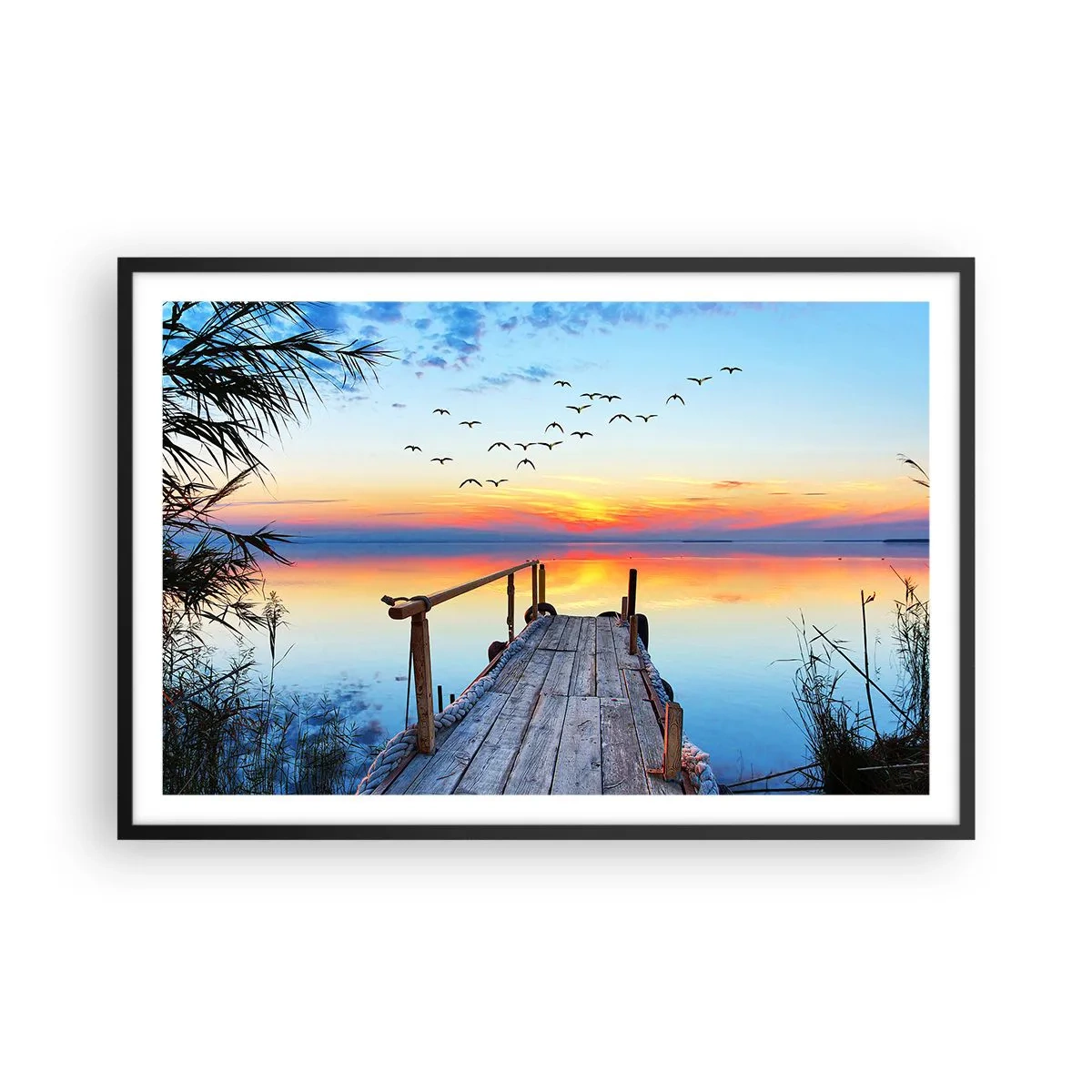 Poster in een zwarte lijst - Het is tijd om terug te gaan... - 91x61 cm