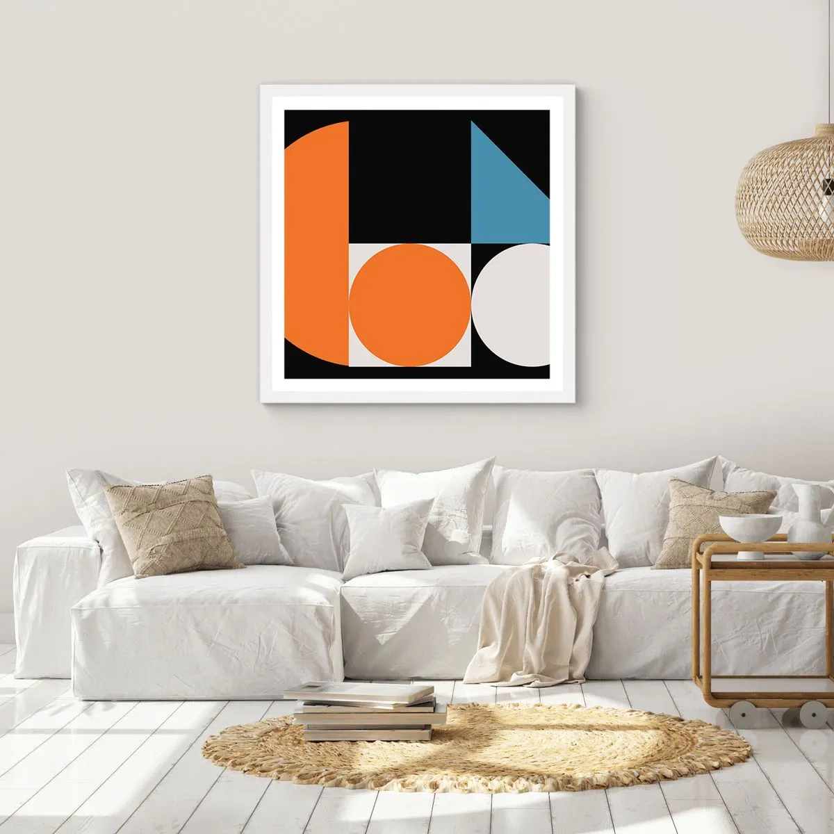 Poster in een witte lijst - Dacht lay-out - 60x60 cm