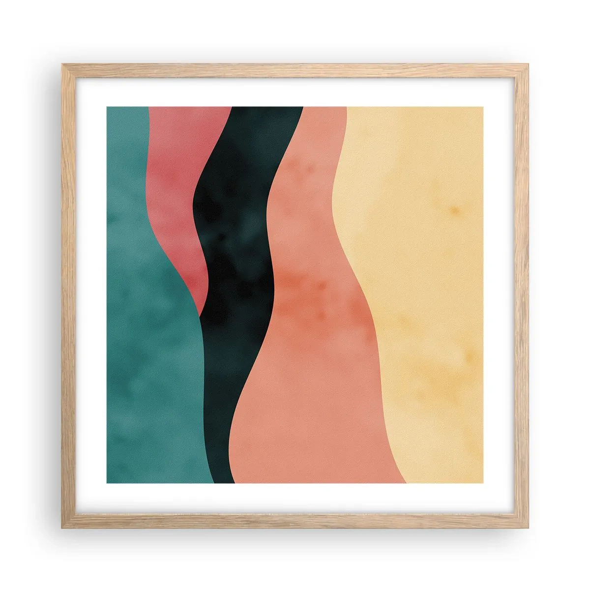 Een poster in een licht eiken lijst - Conforme non-conformiteit - 50x50 cm