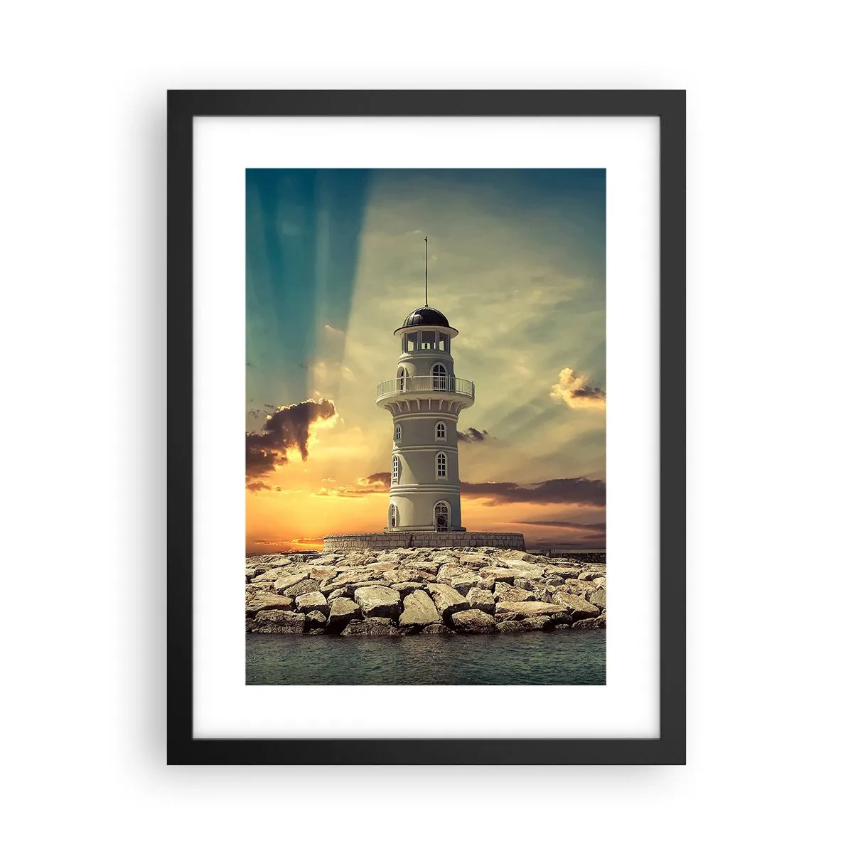 Poster in een zwarte lijst - Licht - Goed - Schoonheid - 30x40 cm