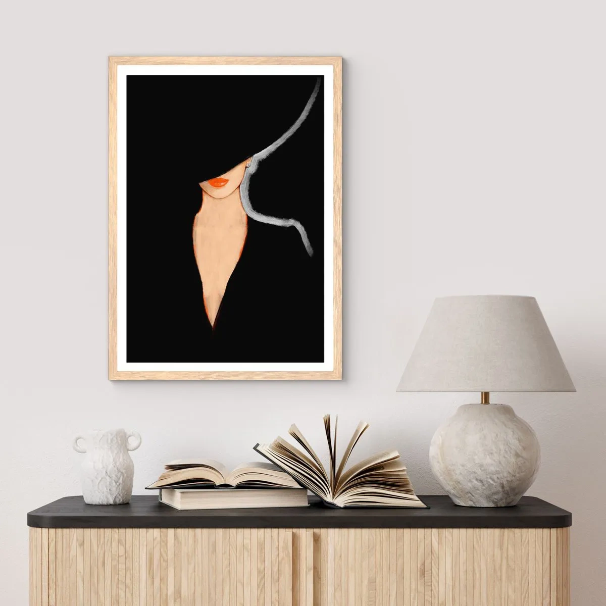 Een poster in een licht eiken lijst - Elegantie en stijl - 70x100 cm