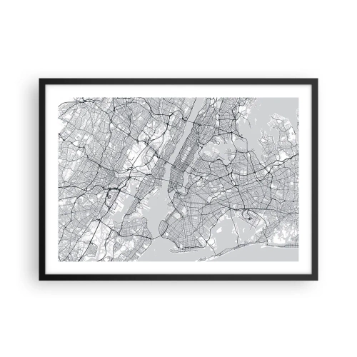 Poster in een zwarte lijst - De anatomie van een metropool - 70x50 cm