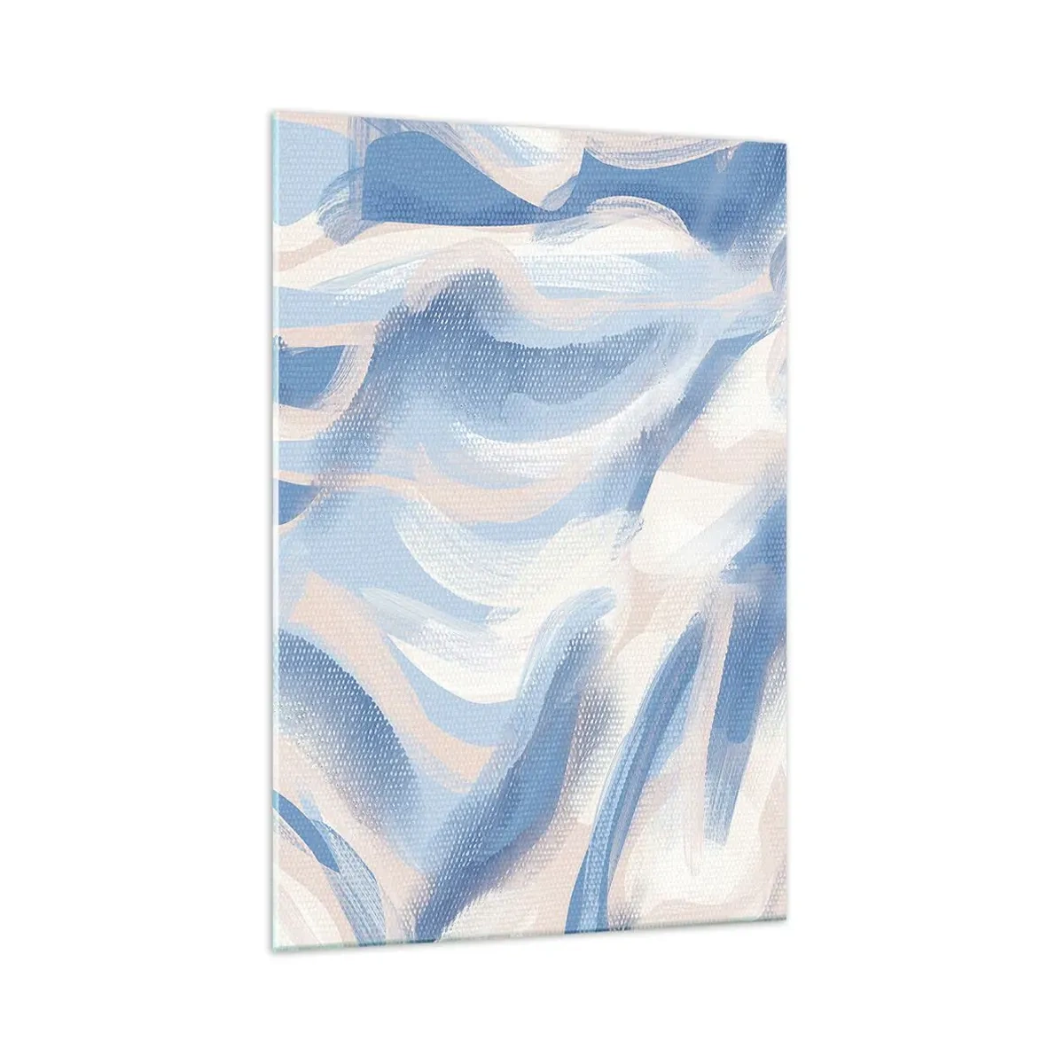 Schilderen op glas - Blauwe golven - 70x100 cm