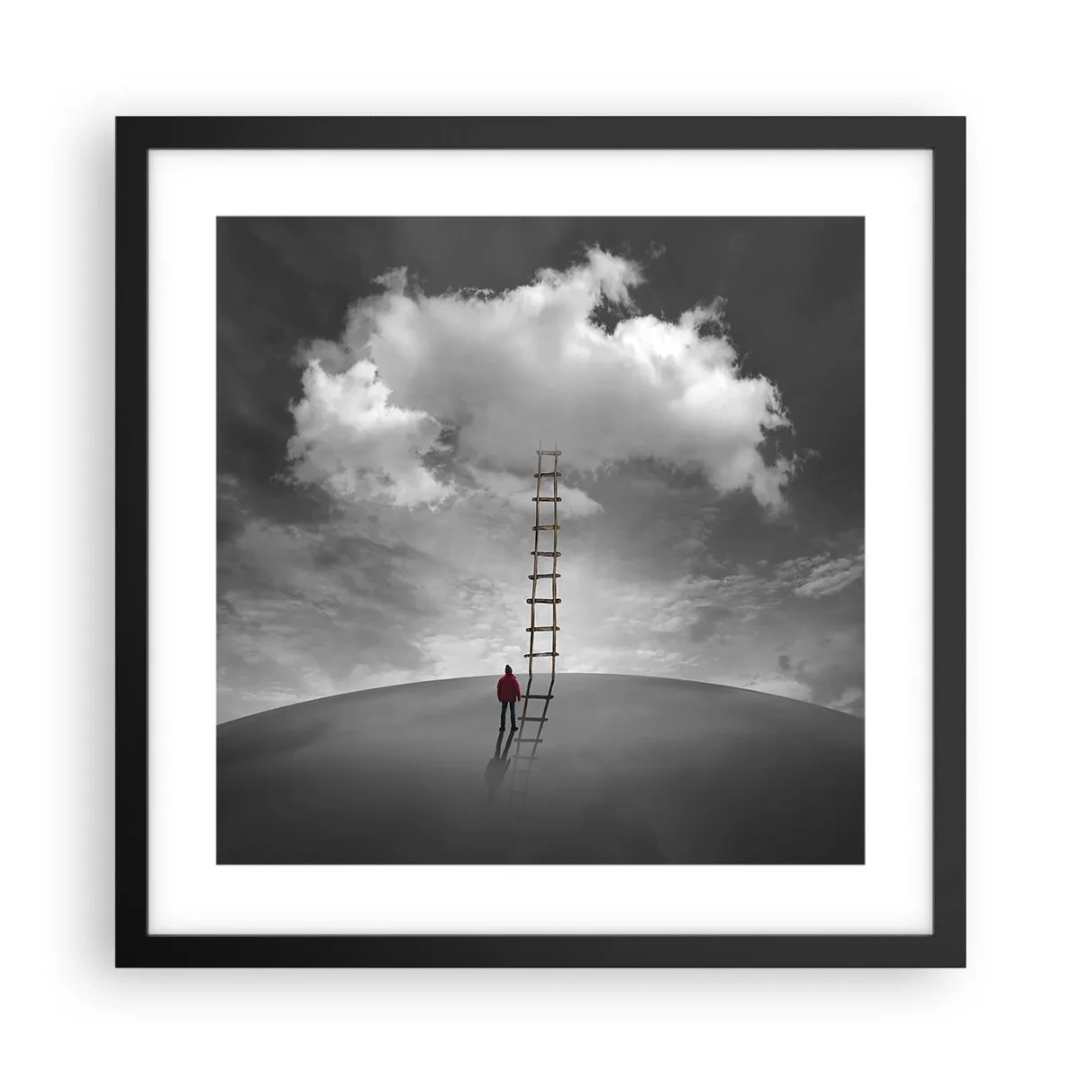 Poster in een zwarte lijst - Alles is mogelijk - 40x40 cm