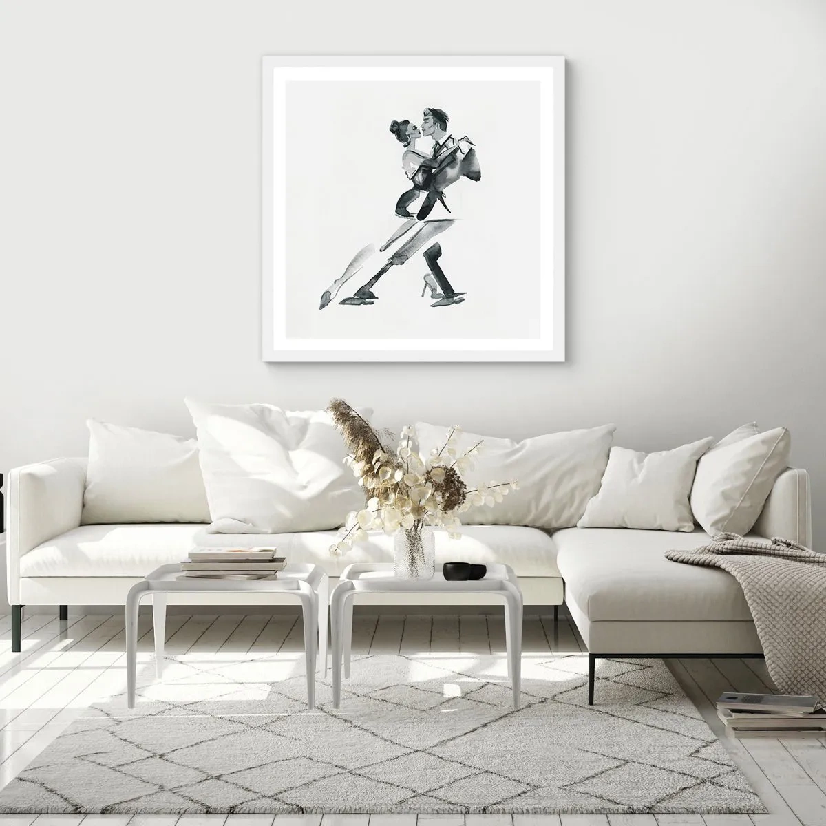 Poster in een witte lijst - In één slag - 50x50 cm