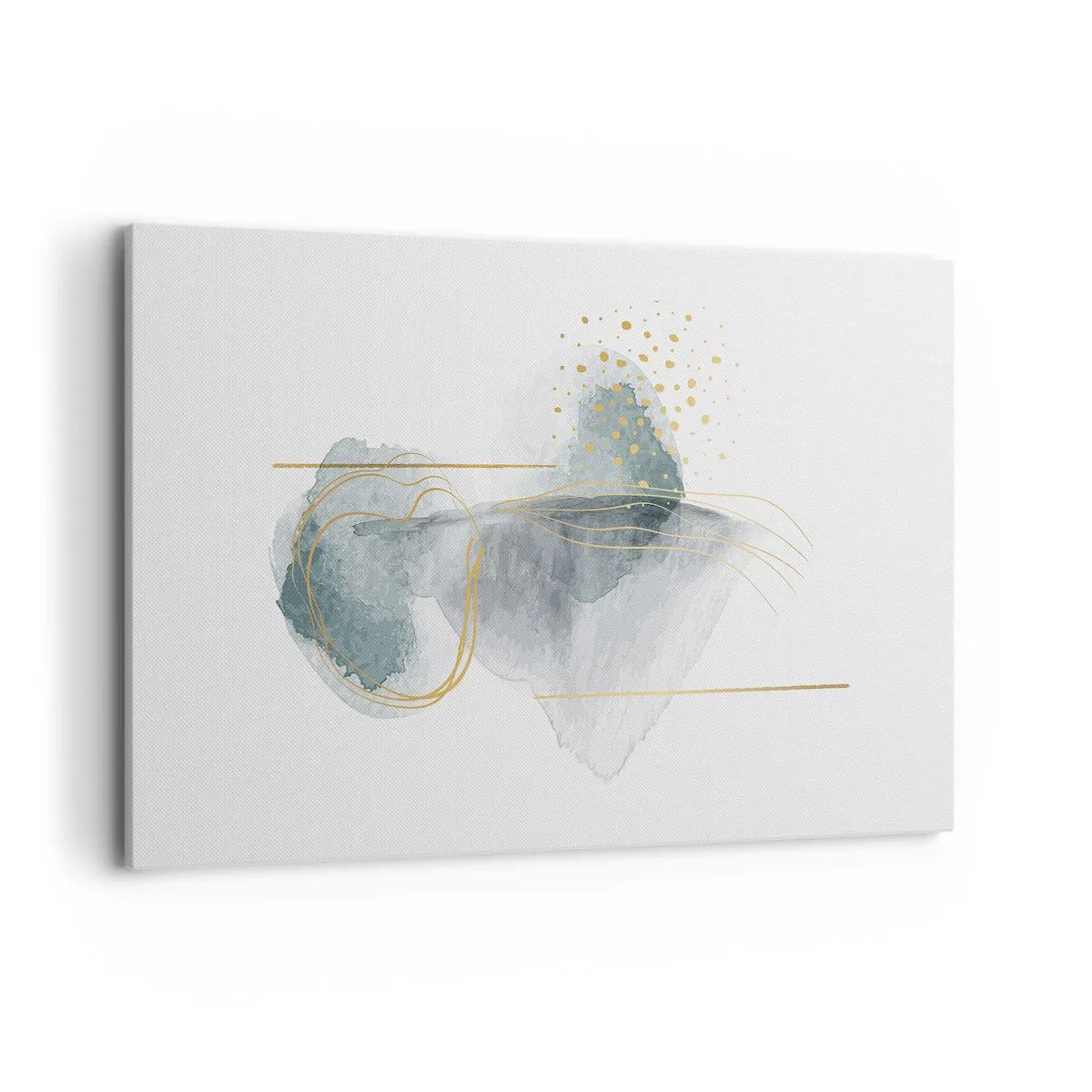 Schilderen op canvas - Over de relatie tussen grijs en goud - 120x80 cm