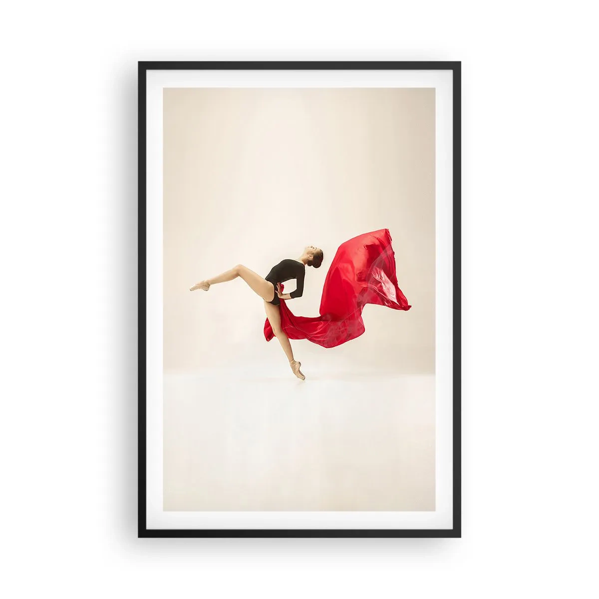 Poster in een zwarte lijst - rood en zwart - 61x91 cm