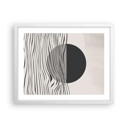 Poster in een witte lijst - Halve compositie - 50x40 cm