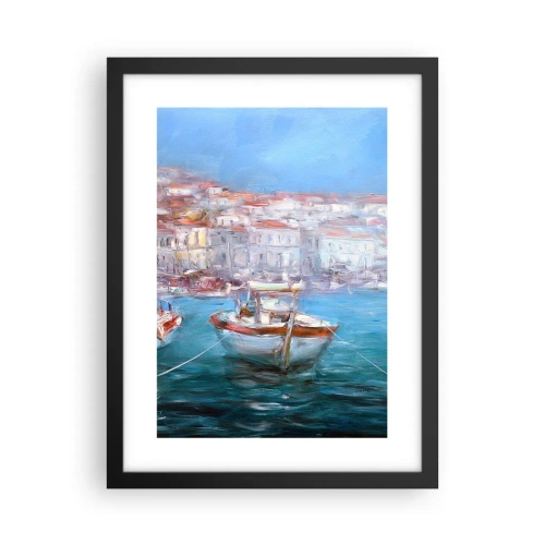 Poster in een zwarte lijst - Italiaanse baai - 30x40 cm