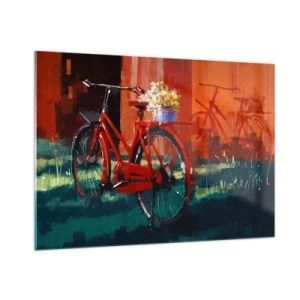Schilderen op glas - Ik wil met mijn fiets rijden - 100x70 cm