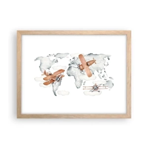 Een poster in een licht eiken lijst - In een pioniersgeest - 40x30 cm