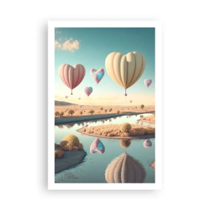 Poster - Liefde laat je vliegen - 61x91 cm