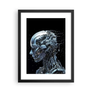 Poster in een zwarte lijst - Technologie is een vrouw - 30x40 cm