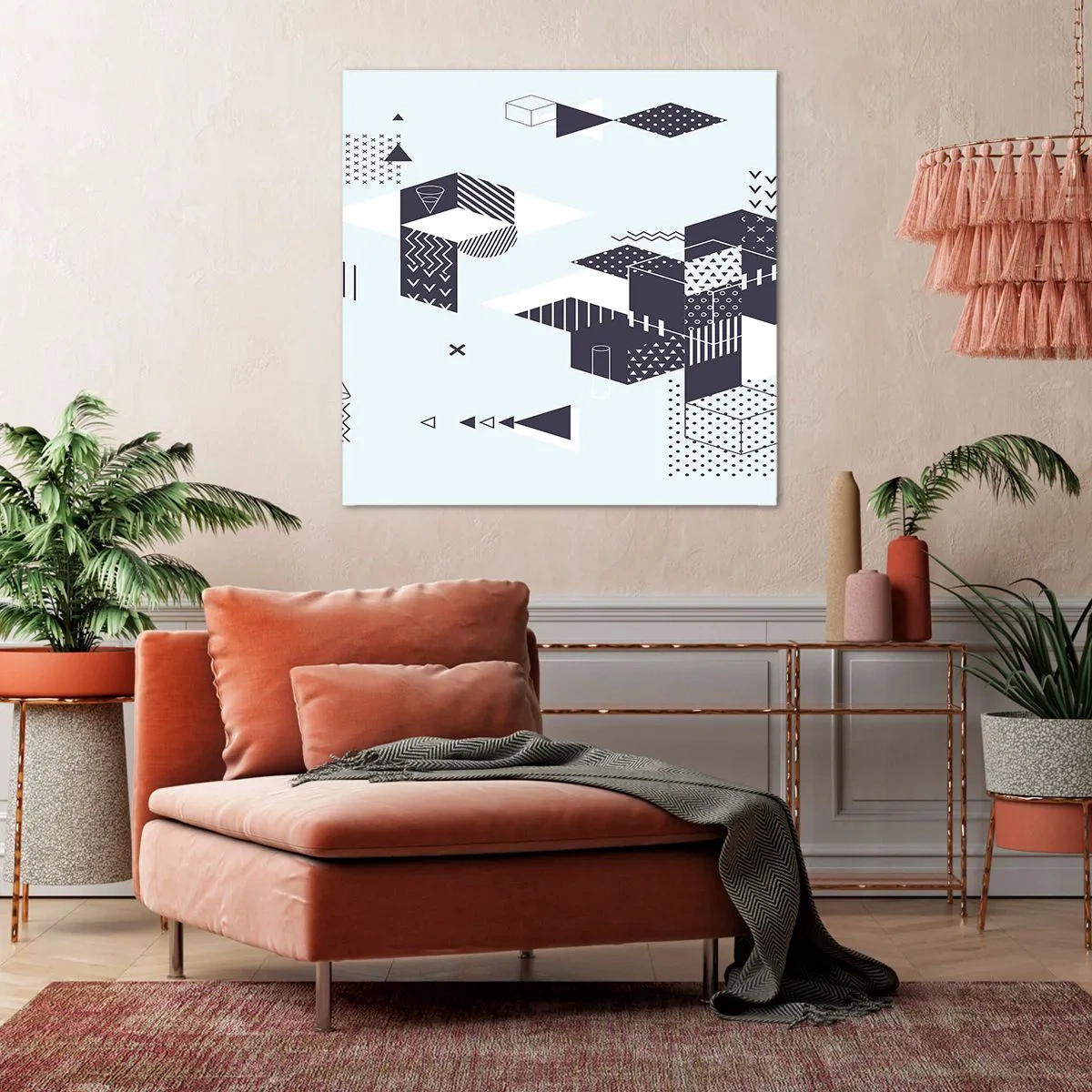 Schilderen op canvas - In de ziel van een wiskundige - 40x40 cm