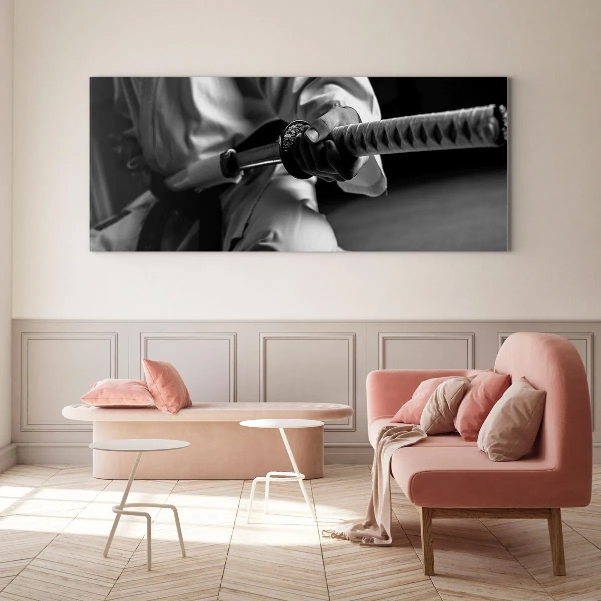 Schilderen op glas - Ziel van een vechter - 120x50 cm